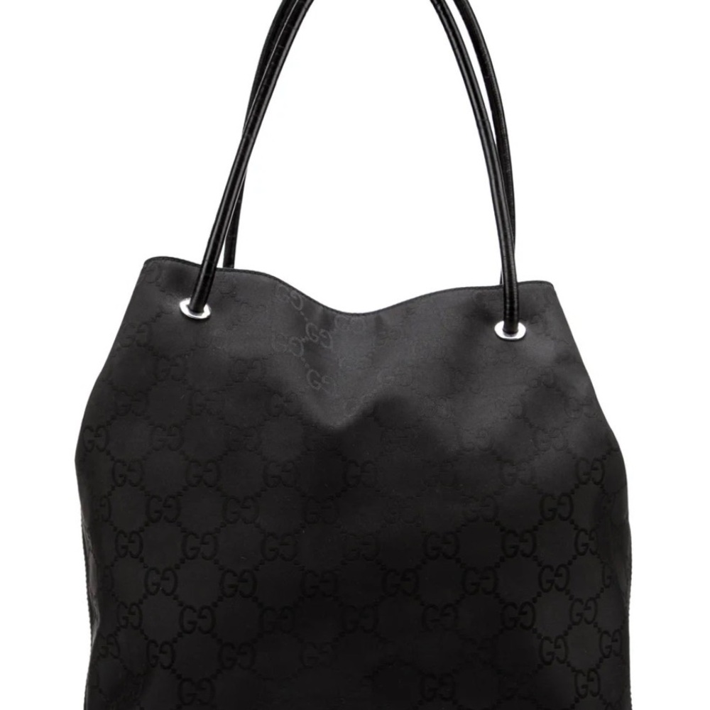 Gucci tote black nylon GG